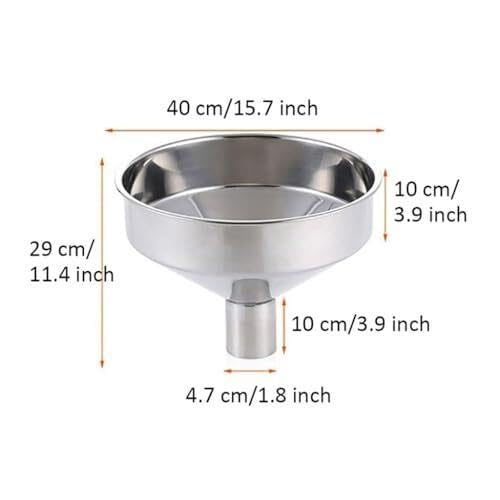 Edelstahl-Trichter 40 Cm, Großes Küchenwerkzeug Für Öl & Flüssigkeiten