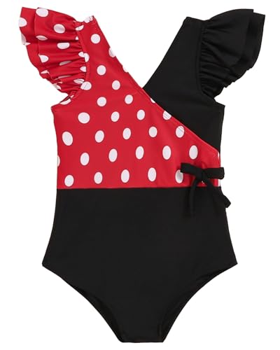 Image of Mioglrie Toddler Baby Swimsuit Girl Bathing Suit Girl 2T 3T 4T 5T 6T Girls One Piece Swimsuits Color Block Swimwear