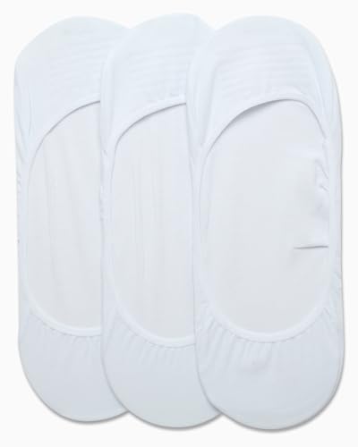 Calvin Klein Men's No Show Socks - 3 Pack Soft Cotton Blend Invisible Liners Loafer Socks for Men with Heel Grip (Size 7-12)3