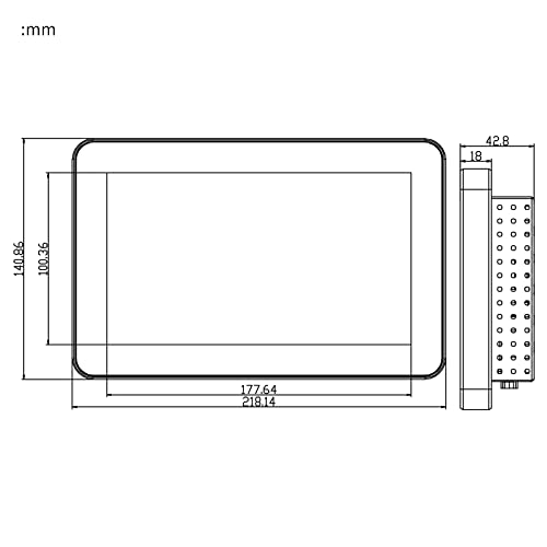 Image of GreenTouch 8 Inch Multi-Point Capacitive Touch Screen Display -1024 * 600 Resolution -HDMI /VGA Input Silver Bezel