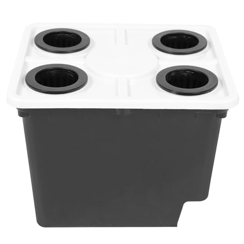 Evita algas en hidroponía con este cubo negro de material PP estable 2