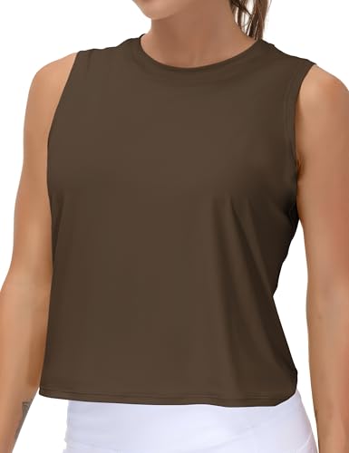 Image of THE GYM PEOPLE Women's Workout Tops in Ice Silk Quick Dry Sleeveless