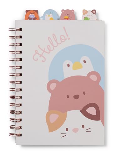 NICI- Cuaderno de Espiral mymochi de 15 x 21 cm, Hojas de 80 g, Multicolor, práctico Bloc de Notas con diseño Kawaii, para Colegio y Oficina, Gran Idea de Regalo para amistades, 61815