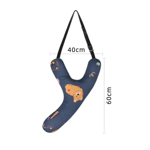 Image of SIQITECHNO Car Travel Pillow H-Shape Seat Pillow Kids Adults Soft Neck Pillow Breathable Head and Body Support Pillow Car Aircraft Sleeping Cushion for Long Journey Road Trip