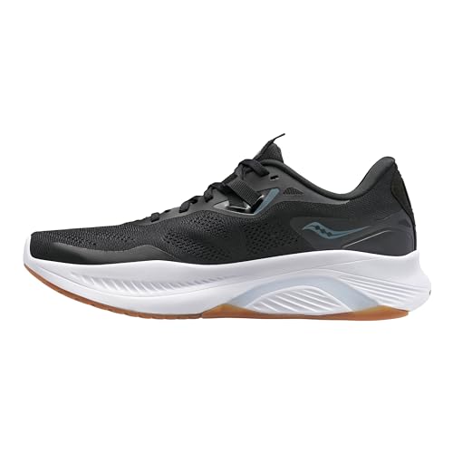 Saucony Men's Guide 15 Sneaker, Black/Gum, 10.5