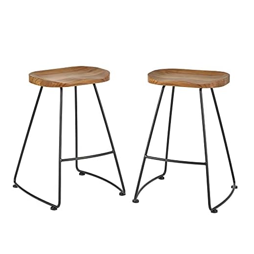 Mid Century Modern 2 Piece Bar Stool Set