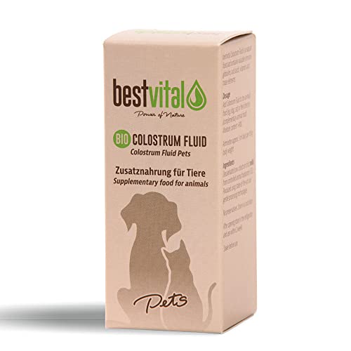 Bio Colostrum Fluid für Hund & Katze [3x60ml] - Flüssiger Immunbooster stärkt Immunsystem & Vitalität - Ideal für Magen, Darm & bei Allergie - Welpen & Senior - Deutsche Bio-Qualität