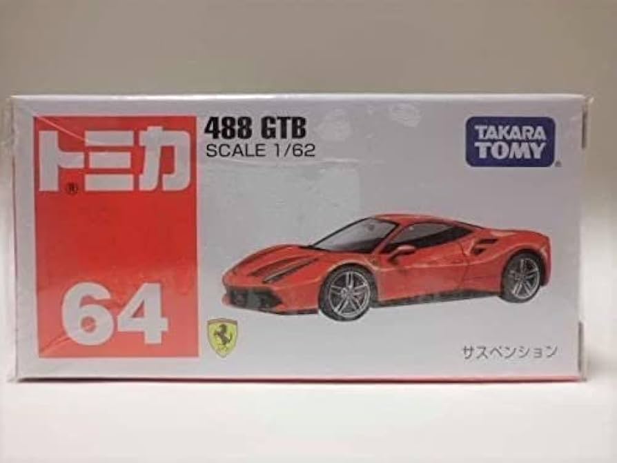 car's lounge 1/64 フェラーリ488gtb 赤 car´s lounge 1/64 フェラーリ488gtb 赤