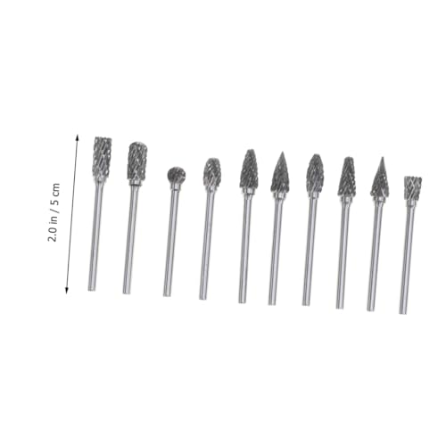 Set de 10 fresas rotativas de acero tungsteno para tallar miniatura 2
