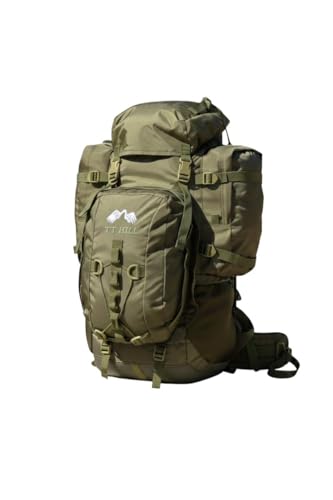 Ice Hill 90L Rucksack with Shoe Compartment & Raincover | 9 Compartment | Water-Resistant Durable | Ideal for Trekking, Hiking & Camping