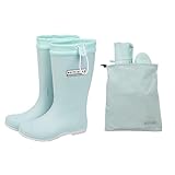 [アリサナ] 折りたたみ レインブーツ キッズ 女の子 ミント 21cm