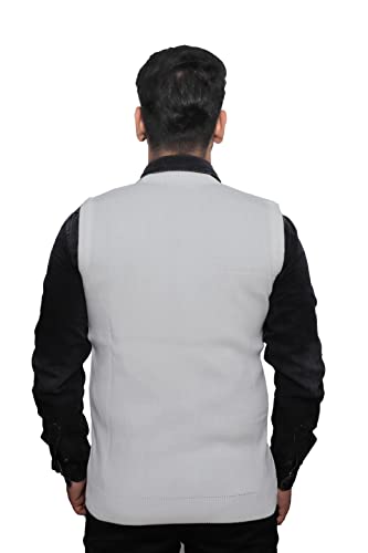 Image of Men Sleeveless Office Uniform Sweater - Daffodil