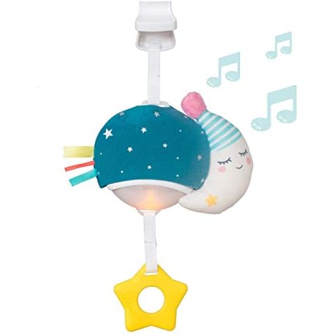 Taf Toys Musical Mini Moon, On-The-Go Pull Down Hanging Music and Lights Infant Toy | Parent and Baby’s Travel Companion, Soothe Baby, Keeps Baby Relaxed While Strolling, for Newborns and Up Cover