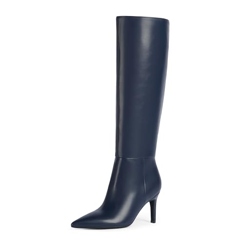 Knee High Boots Women Pointed Toe Stiletto Heel Tall Boots | Side Zipper,3 In Stiletto Heel,Fall Spring Winter Fashion Dress Tall Boots,Evening Bridal office Long Boots