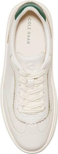 Cole Haan Cole Haan Women's Grand Crosscourt Arlowe Sneakers, Ivory Leather/Rainforest Leather, 11-B US