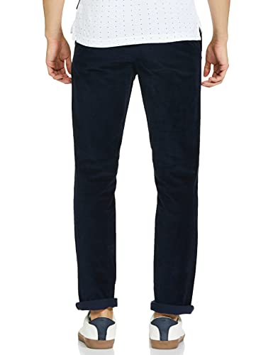 Image of Colorplus Men's Cotton Blend Solid Pattern Contemporary Fit Flat Front Casual Trouser