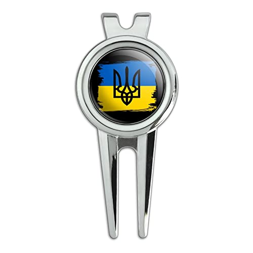 GRAPHICS & MORE Ukraine Coat of Arms Golf Divot Repair Tool and Ball Marker