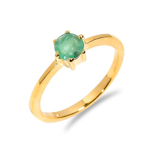 Bague de fiançailles émeraude en argent pour grand moment
