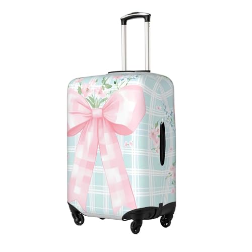 Pink Girl Heart Elastic Travel Luggage Cover, Washable Spandex Suitcase Protector, Anti-Scratch Fits 18-32 Inch2