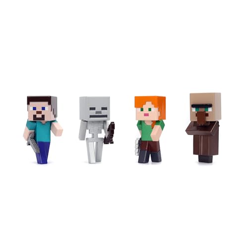 MINECRAFT 2.5 INCH diecast figure 4-PACK (WAVE 4) display play and collect for fans