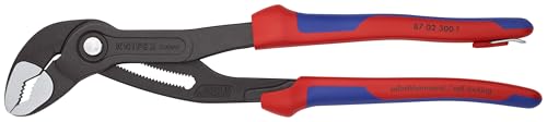Image of KNIPEX - 87 02 300 T BKA Tools - Cobra Water Pump Pliers, Multi-Component, Tethered Attachment (8702300TBKA)