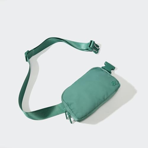 Image of Pander Two Way Zipper Fanny Pack Nylon Everywhere Belt Bag for Women, Water Repellent Waist Packs, Crossbody Bags with Adjustable Strap (Eucalyptus Green)