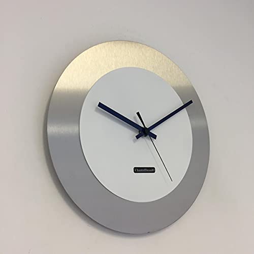 Horloge murale moderne Firenze BLACK24 aux aiguilles bleues