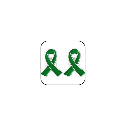 Green Ribbon Brooch Pin Hope Lapel Pin for Advocacy Green Ribbon Pin for Women Men Mental Health Awareness Pins The International Symbol of Mental Health Awareness Wearing or Handing Out To Friends and Family for Awareness Groups, Fundraisers, Marches (GreenB)