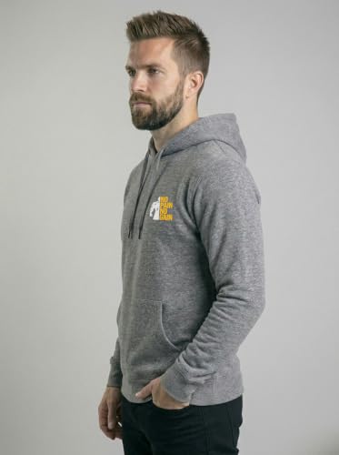Image of Mens Full Sleeve Graphic Printed Hooded Sweatshirt | No Pain No Gain Print Winter Hoodies for Men | Gym Hoodie Men's