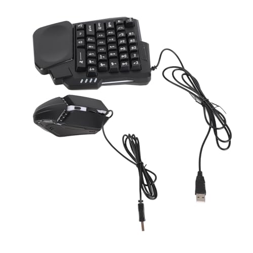 Kit gaming combo teclado y mouse RGB con soporte
