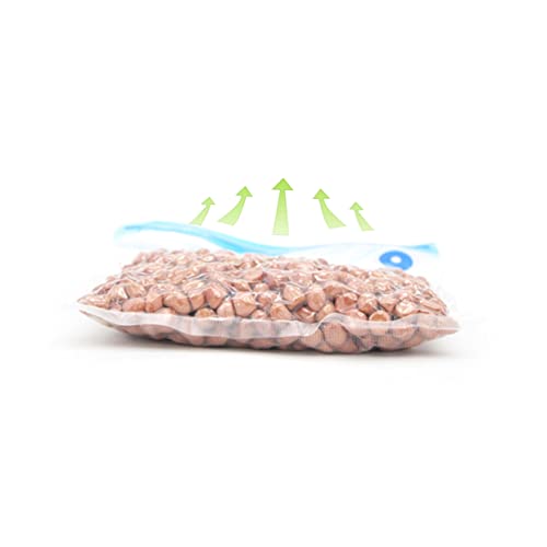 FUNOMOCYA 12 Pack Reusable Food Storage Bags Vacuum Sealer Bags Clips 10x30x34cm Style for Home Office Camping