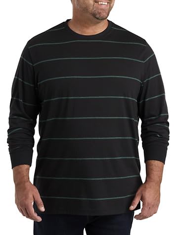 Harbor Bay Sweat Resistant Long-Sleeve Striped T-Shirt