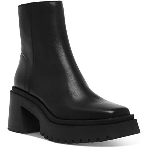 Steve Madden Damen Fella Stiefelette, Schwarz Leder, 40 EU
