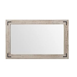 YOSHOOT Rustic Wooden Framed Wall Mirror, Natural Wood Bathroom Vanity Mirror for Farmhouse Decor, Vertical or Horizontal Hanging YOSHOOT Rustic Wooden Framed Wall Mirror Natural Wood Bathroom Vanity Mirror for Farmhouse Decor Vertical or Horizontal Hanging