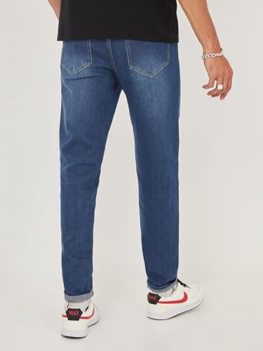 Image of KOTTY Men Mid Rise Solid Straight Fit /Skinny Fit /Relaxed Fit Comfortable and Strechable Stylish Looking Jeans