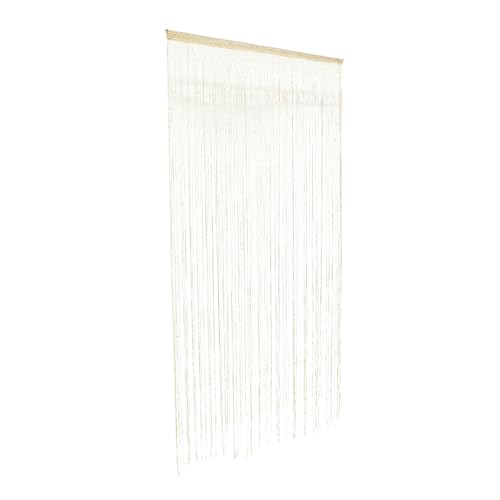 EXCEART Cortina Borlas Dorada de Poliéster para Ventana Protección de Privacidad Estilo Elegante y Romántico Adecuado para Party y Decoración del Hogar