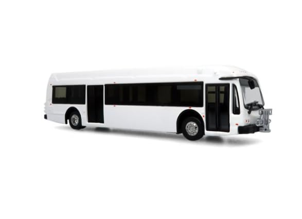 Proterra ZX5 Battery-Electric Transit Bus Blank White The Bus & Motorcoach Collection 1/87 (HO) Diecast Model by Iconic Replicas 87-0243