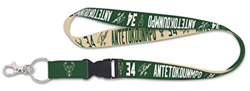 WinCraft NBA Milwaukee Bucks Giannis Antetokounmpo Premium Lanyard Key Chain