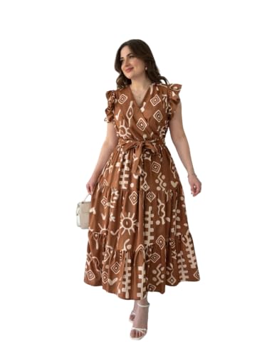 Image of KZULLY | Dress for Women Western Maxi Style, Ethnic Look Outfit for Women, A Line Flared Pattern, Indo Western Dresses, One Piece Long Gown