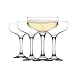 Price comparison product image LAV 6x Clear 235ml Misket Glass Champagne Saucers - Vintage Glass Espresso Martini Prosecco Wine Gin Coupe Glasses Set