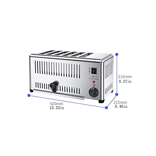 Xu Yuan Jia-Shop Toaster Toaster 6 Scheiben, Edelstahl extraweite Schlitz Toaster 5 Stände, die Broteinstellungen… – Bild 3