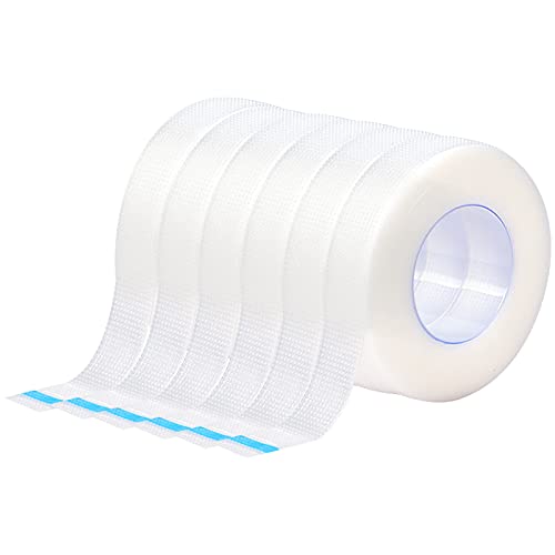 Cozlly 6 Rolls Eyelash Tape, Eyelash Extension Tape, Adhesive Lash Extension Tape, Breathable Micropore Fabric Eyelash Tape, Lash Extensions Supplies (9m Each Roll)