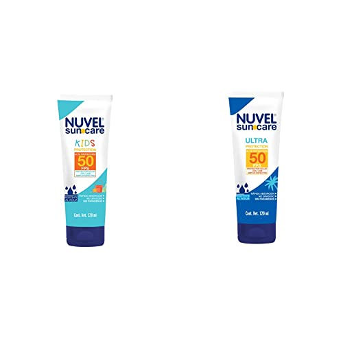 Cremas Y Tratamientos, Beauty Nuvel SunCare Protector Solar Kids para Cara y Cuerpo, 50 FPS con Amplio Espectro, Resistente al Agua + SunCare Protector Solar para Cara y Cuerpo, 50 FPS con...