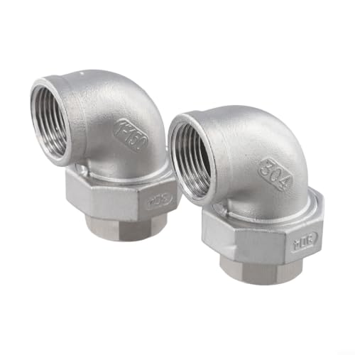 Codo de acero inoxidable 304 de 1 pulgada BSP con rosca hembra de 90 grados 4