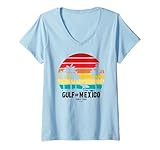 Photo Gallery donna gulf of mexico since 1550 retro vintage beach gulf of mexico maglietta con collo a v Photo Gallery donna gulf of mexico since 1550 retro vintage beach gulf of mexico maglietta con collo a v