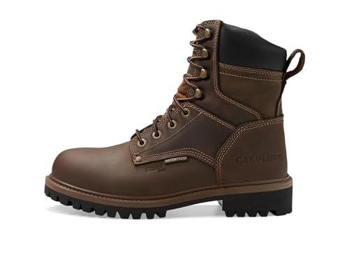 Carolina Men's Silvanus 8" Steel Toe Waterproof Work Boot – ASTM Certified Leather, Slip and Oil Resistant Safety Footwear, Brown - 9.5 D - Image 3