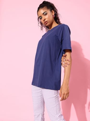 Image of Dillinger Blue Graphic Oversized T-Shirt