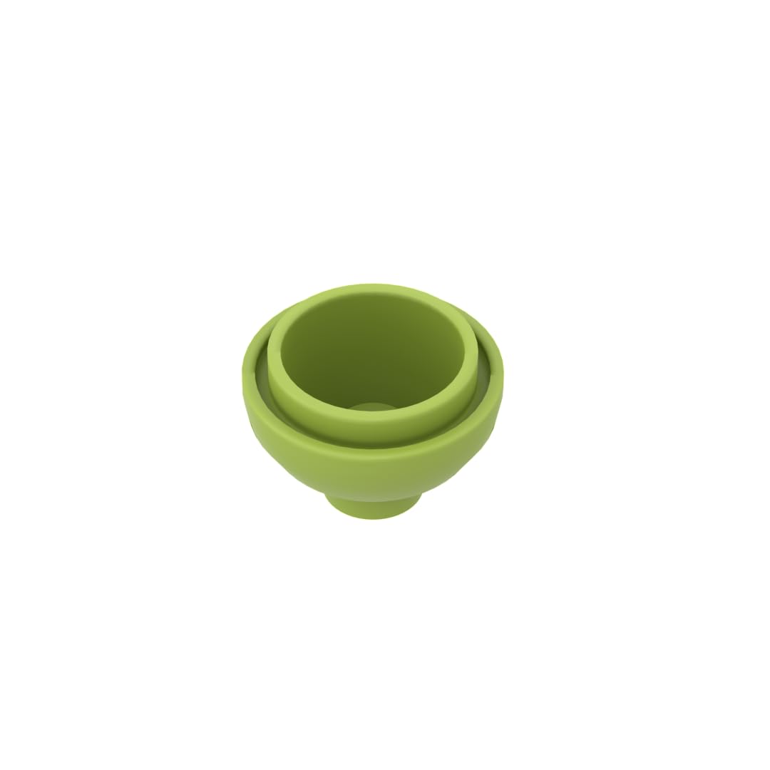 15395 Round Brick Brick Round 2x2 Dome Bottom [Open Stud] 50 Pieces GDS-1224 Compatible with Lego Building Blocks Color:Lime — image 1