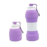 Toyvian Faltbarer Silikon Wasserkocher Trinkflasche Tragbarer Camping Outdoor Reise Wasserbehälter...