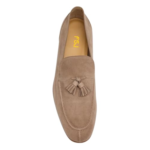 FSJ Men's Vintage Tassel Casual Loafers Slip-On Dress Shoes Fashion Soft Suede Luxury Evening Dress Suit Footwear Size 4-16 US2